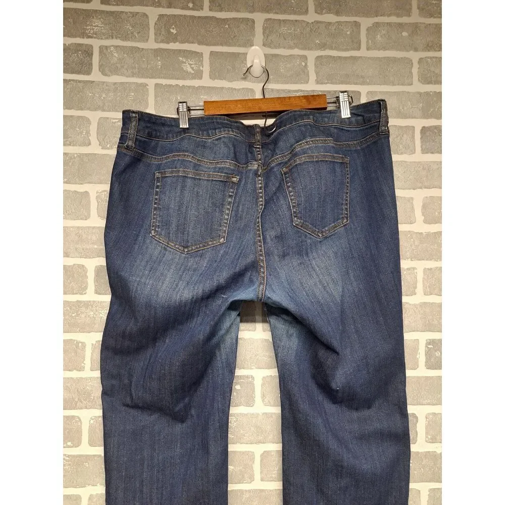 Torrid Womens Relaxed Bootcut‎ Strech Jeans Blue Meas Size 16R Western Rodeo